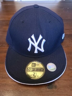VTG New york yankees Era 7 1/2 hat cap retro rare logo classic patch 59fifty - Image 1 of 4