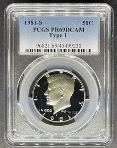 1981-S Type 1 Proof Kennedy Half Dollar PCGS PR-69 DCAM, Buy 3 Items, Get $5 Off - Picture 1 of 2
