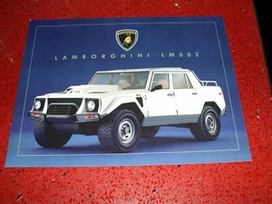 ZWEI LAMBORGHINI LM002 EINSEITIGE SPEZIFIKATIONSBLÄTTER - Bild 1 von 4