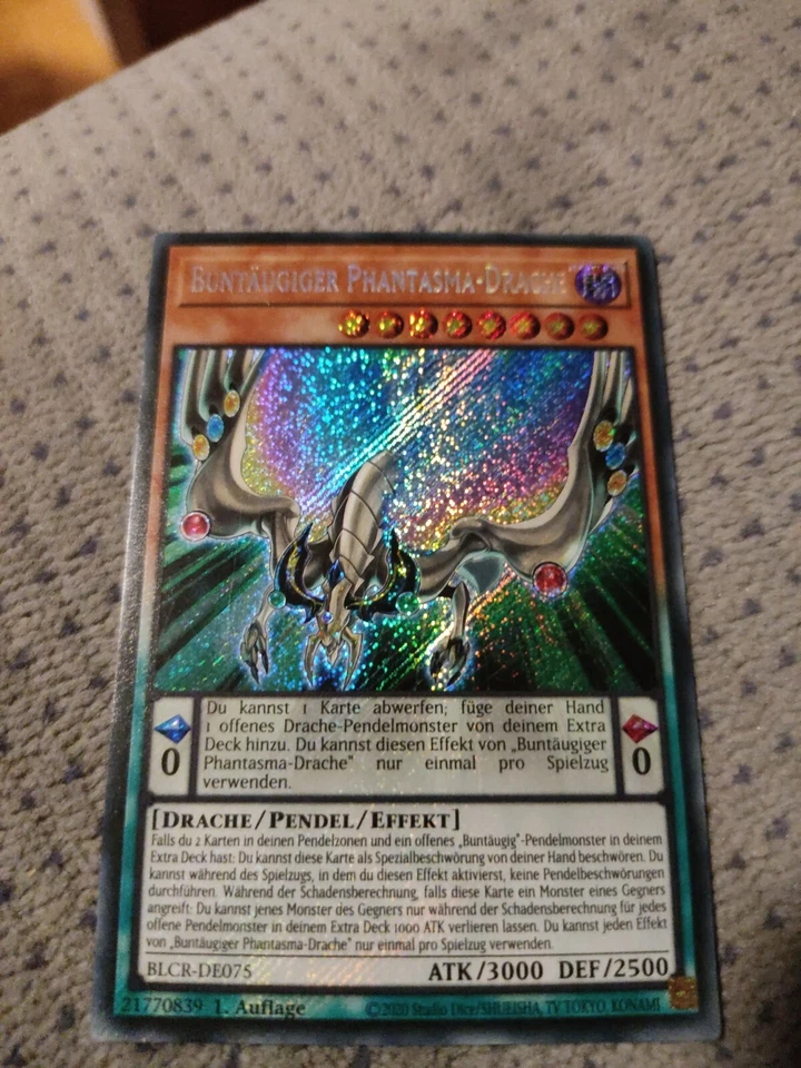 Yu-Gi-Oh! TCG Buntäugiger Phantasma-Drache BLCR-DE075 Secret Rare Near Mint 1st - Bild 1 von 1