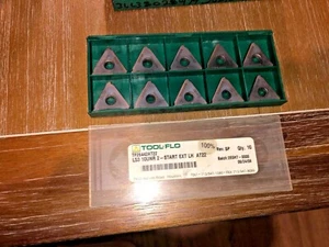 TOOL FLO CARBIDE INSERTS L53 10UNR 2 START EXT LH AT22 QTY 10 - Picture 1 of 1