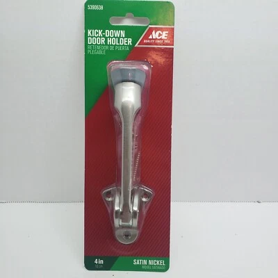 ACE Kick Down Door Holder Satin Nickel  4"  #5390638 - Image 1 of 2