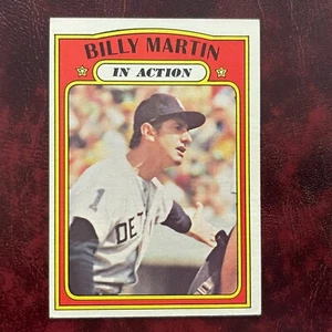1972 Topps Set BILLY MARTIN IN-ACTION #34 DETROIT TIGERS - NR-MINT *HIGH GRADE* - Picture 1 of 2