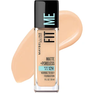 Fit Me Matte + Poreless Liquid Oil-Free Foundation Makeup, Classic Ivory, 1 C... - Picture 1 of 12