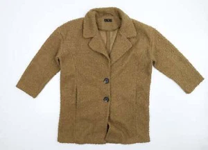 F&F Womens Brown Overcoat Coat Size 14 - Picture 1 of 12