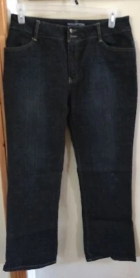 Halston Jeans Stretch Size 8 Dark Wash Boot Cut Ladies Woman’s - Image 1 of 4