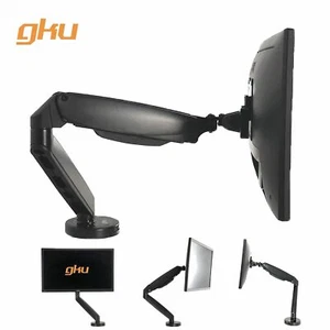 gku™ ProLift Single Gas Spring Monitor Arm HD LCD Desk Mount Stand Full Motion - Picture 1 of 9