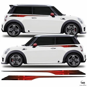 Union Jack Side Stripes For R56 Mini Cooper S One JCW Decal Sticker Graphics - Picture 1 of 2