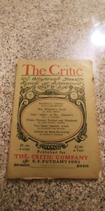 THE CRITIC MAGAZINE..JUNE 1902..VOL.XL..NO.6... ANTIQUE - Imagen 1 de 12