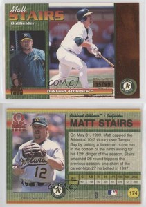 1999 Pacific Omega Copper /99 Matt Stairs #174