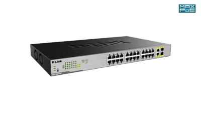D-Link DGS‑1026MP 26 Port PoE +2SFP Gigabit Switch 10/100/1000 Mbps IEEE 802.3x - Image 1 of 3