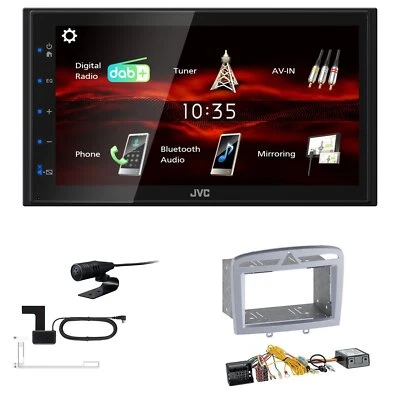 JVC Bluetooth 2DIN DAB+ Autoradio für Peugeot 308 Facelift 2009-2013 mit Canbus - Bild 1 von 4