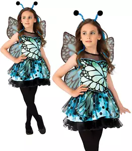 Light Up Butterfly Girls Costume Kids Insect Book Day Fancy Dress Outfit - Picture 1 of 4