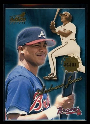 ANDRUW JONES 1999 Pacific Aurora Opening Day Issue #16 21/31 - Image 1 of 2