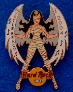 MYRTLE BEACH SEXY EGYPTIAN MUMMY ANGEL WHITE WINGS GIRL 2004 Hard Rock Cafe PIN - Picture 1 of 1