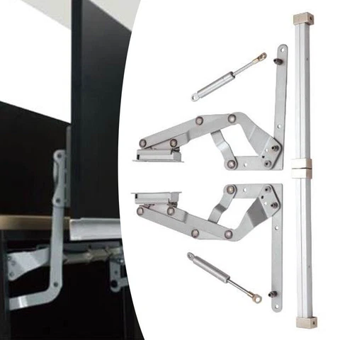 Cabinet Door Vertical Swing Lift Up Stay Pneumatic Arm Kitchen Mechanism Hinges Cover
