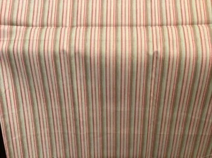 David Textiles In Pink And Green Striped Fabric. 1 Yard 10” - Picture 1 of 3