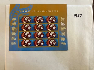 Panel de sellos de EE. UU. PARA SIEMPRE - 4957 - Año Nuevo Lunar - peine. envío! - Imagen 1 de 1