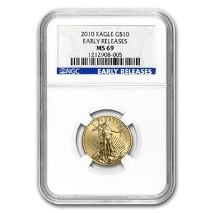 2010 1/4 oz American Gold Eagle MS-69 NGC (Early Releases) - Picture 1 of 3