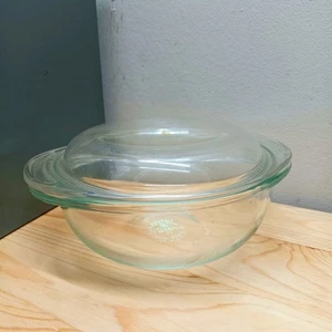 Vintage Pyrex Clear Glass Casserole Dish With Lid 1.5L 023 - Picture 1 of 5