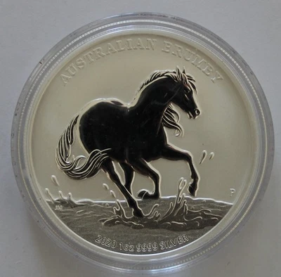 1 Unze Silber, The Australian Brumby, Australien, 2020 - Bild 1 von 2