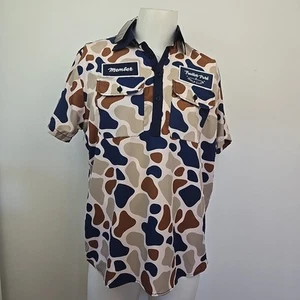 Trailer Park Golf Club Polo Duck Camp Camo Short Sleeve Performance Shirt Small - Picture 1 of 17