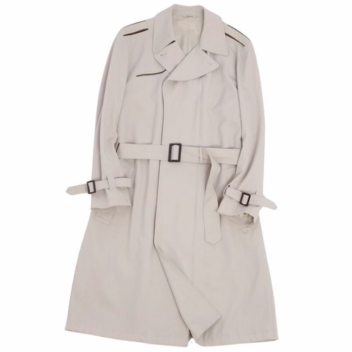 HERMÈS Hermes cappotto vintage trench cintura lana agnello pelle capospalla uomo usato0