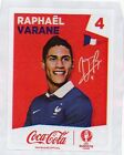 vignette Sticker Panini foot 4 Raphaël Varane UEFA euro 2016 Coca cola