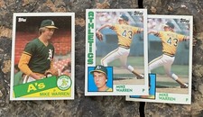 Mike Warren Baseball Cards. Oakland Athletics
