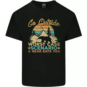 Go Outside Funny Camping Hiking Trekking Kids T-Shirt Childrens - Picture 1 of 25