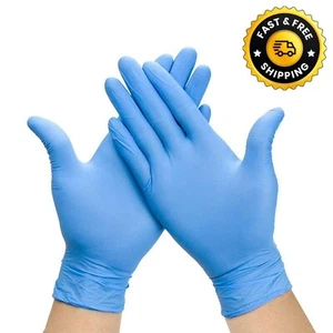 Nitrile Gloves Blue Disposable Medical Grade Powder Latex Free S/M/L 100 200 300 - Picture 1 of 24
