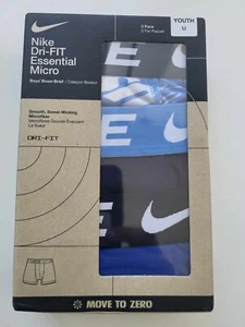 Nike Boys Dri-Fit Essential 3-Pack Boxer Briefs Size Medium Brand NEW - Picture 1 of 5