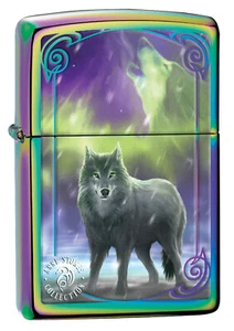 ZIPPO Feuerzeug WOLVES Anne Stokes Collection Rainbow Spectrum NEU OVP as2 - Picture 1 of 3