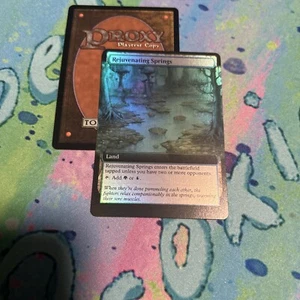 Rejuvenating Springs Extended Art Mtg Play Test Card Battle Land - Picture 1 of 2