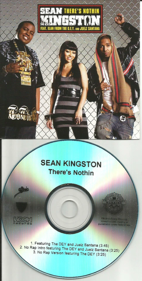SEAN KINGSTON w/ THE DEY & Juelz Santana There’s Nothin 3TRX w/RARE TRX PROMO CD - Image 1 of 1