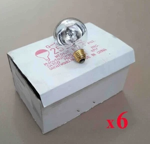 6 Pack SATCO Globe Silver Half Mirror Bowl Bulb. 25W, 120V, Medium base. G-25. - Picture 1 of 4