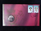 2002 B/U Australia 50 Cent Coin Cover Queen Golden Jubilee Accession Pnc