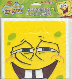 Bob Esponja Pantalones Cuadrados 8 Bolsas de Regalo de Fiesta - Imagen 1 de 2