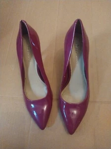BCBG Generation Women's High Heels Pump Plum Burgandy Size 7.5 M Patent Leather  - Picture 1 of 12