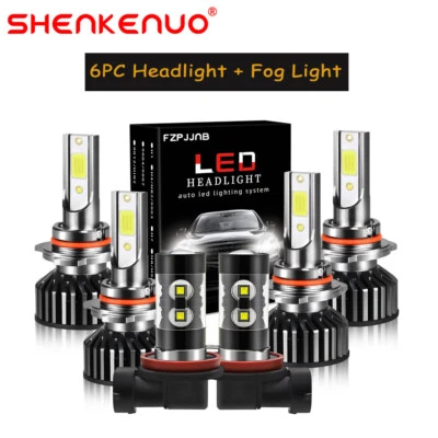 For Volvo VNL VNM 630 670 730 780 2004-2015 LED Headlight Hi/Lo Beam +Fog Lights - Image 1 of 4