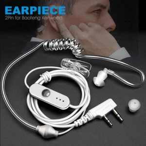 Crystal Cable Headset Earpiece Transceiver Earphone for Kenwood Baofeng UV-5R - Picture 1 of 14