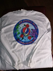 NUEVO CON ETIQUETAS LS Camiseta Blanca 1997 Grateful Graphics ANRAKUSHI Dancin Skeleton Talla XL - Imagen 1 de 7