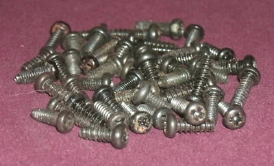 50 Small Black Screws from 1/18 Scale Ertl Diecast Models (Fifty Pcs) Fasteners - Image 1 of 4