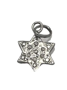 Star of David 14Kt. White Gold with 6 Diamond - Picture 1 of 5