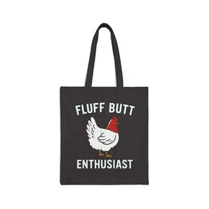 Lustige Tragetasche Fluff Butt Huhn Enthusiast Hühnerliebhaber Geschenk Lebensmittelgeschäft Strand - Bild 1 von 6