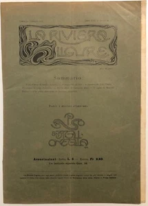 NOVARO MICHELE LA RIVIERA LIGURE MONATLICHE LITERARISCHE ZEITSCHRIFT ONEGLIA A.XIII° 1907 - Bild 1 von 6