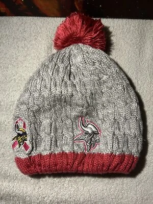 Medias gris New Era NFL Minnesota Vikings concientización sobre el cáncer de mama para mujer Foto 1 de 4