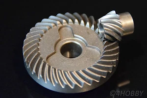 Tellerrad + Ritzel 34-9 Zahnrad Getriebe 11,7 + 7mm Antrieb Zahnräder Stahl 90° - Bild 1 von 3