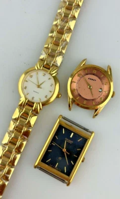 Lotto 3 Orologi Per Ricambi Quarzo Analogici Donna Non Funzionanti Riparazioni Foto 1 de 3