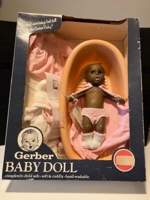 Bebé Gerber afroamericano vintage 1979 nuevo en caja Foto 1 de 4
